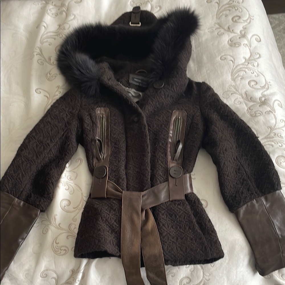 RUDSAK Brown Ski Jacket with Fur Trim